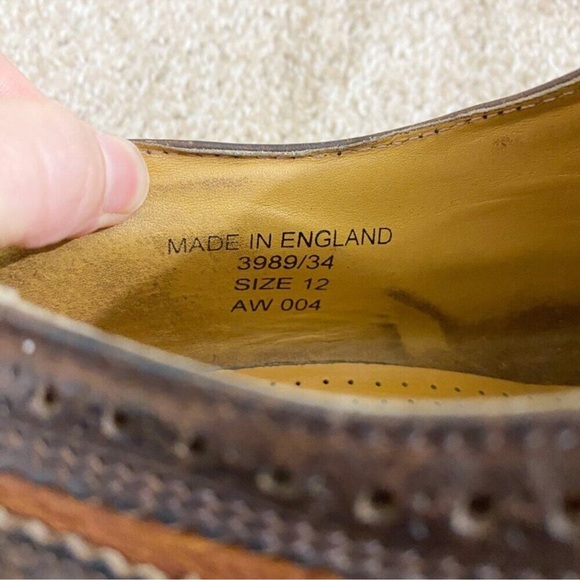 Vintage Dr. Martens Brown Leather Brogue Oxfords w Chunky Soles Lace Up Sz UK 12 - Picture 9 of 9